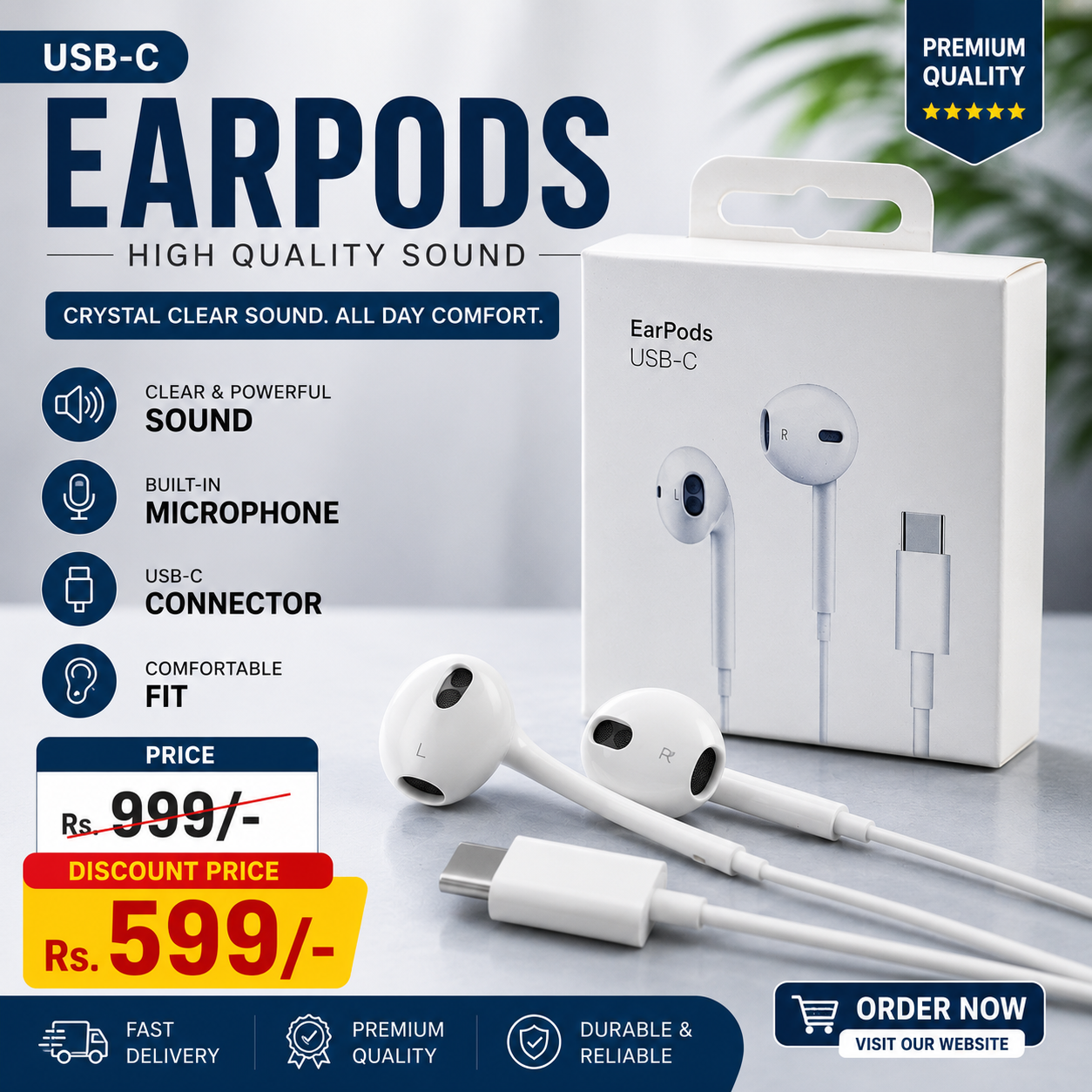 7492ae15-96bc-433e-a9b8-21d93079a92b usb c wired earpods with built in microphone & remote – hi fi stereo earphones